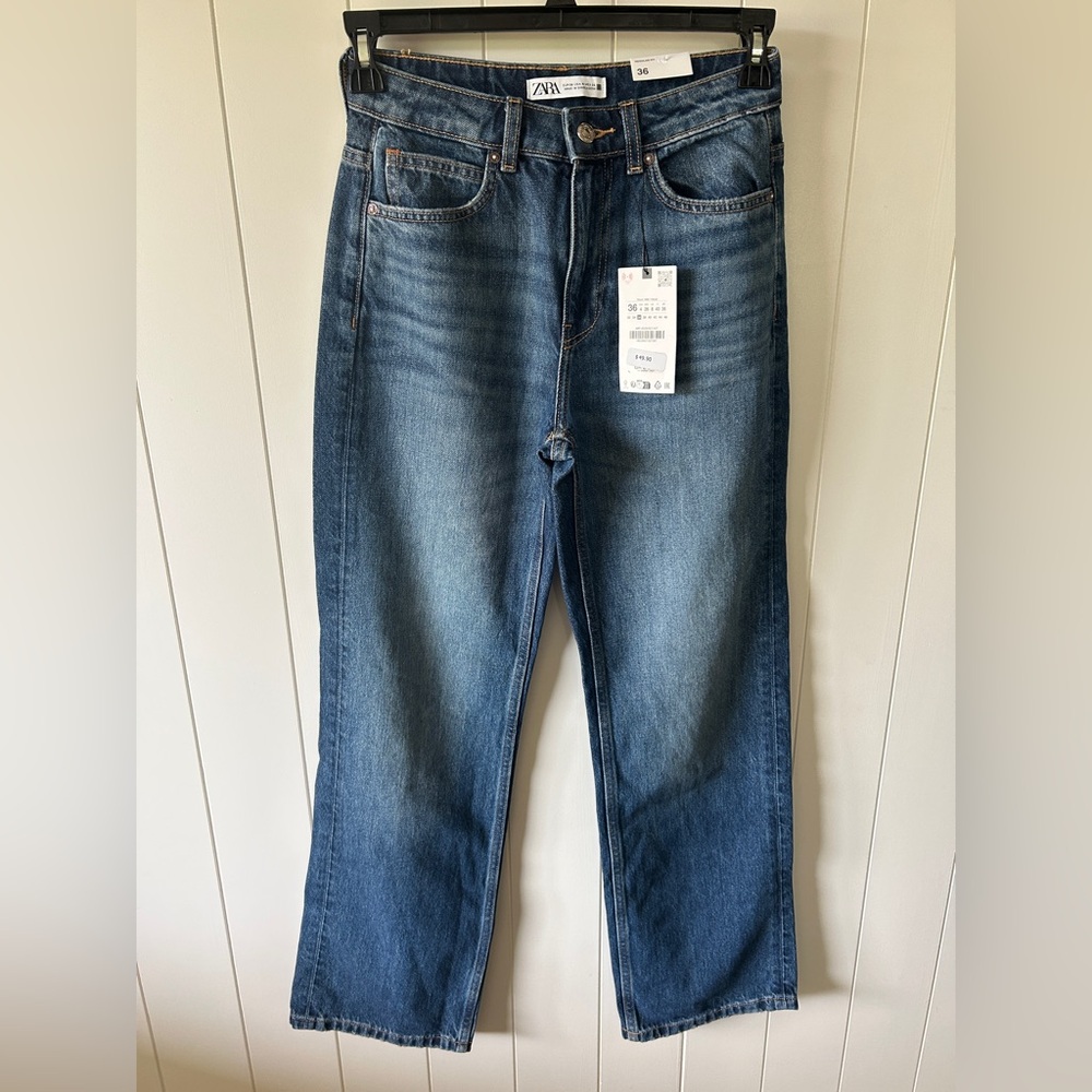 Zara Indigo Denim Trousers
